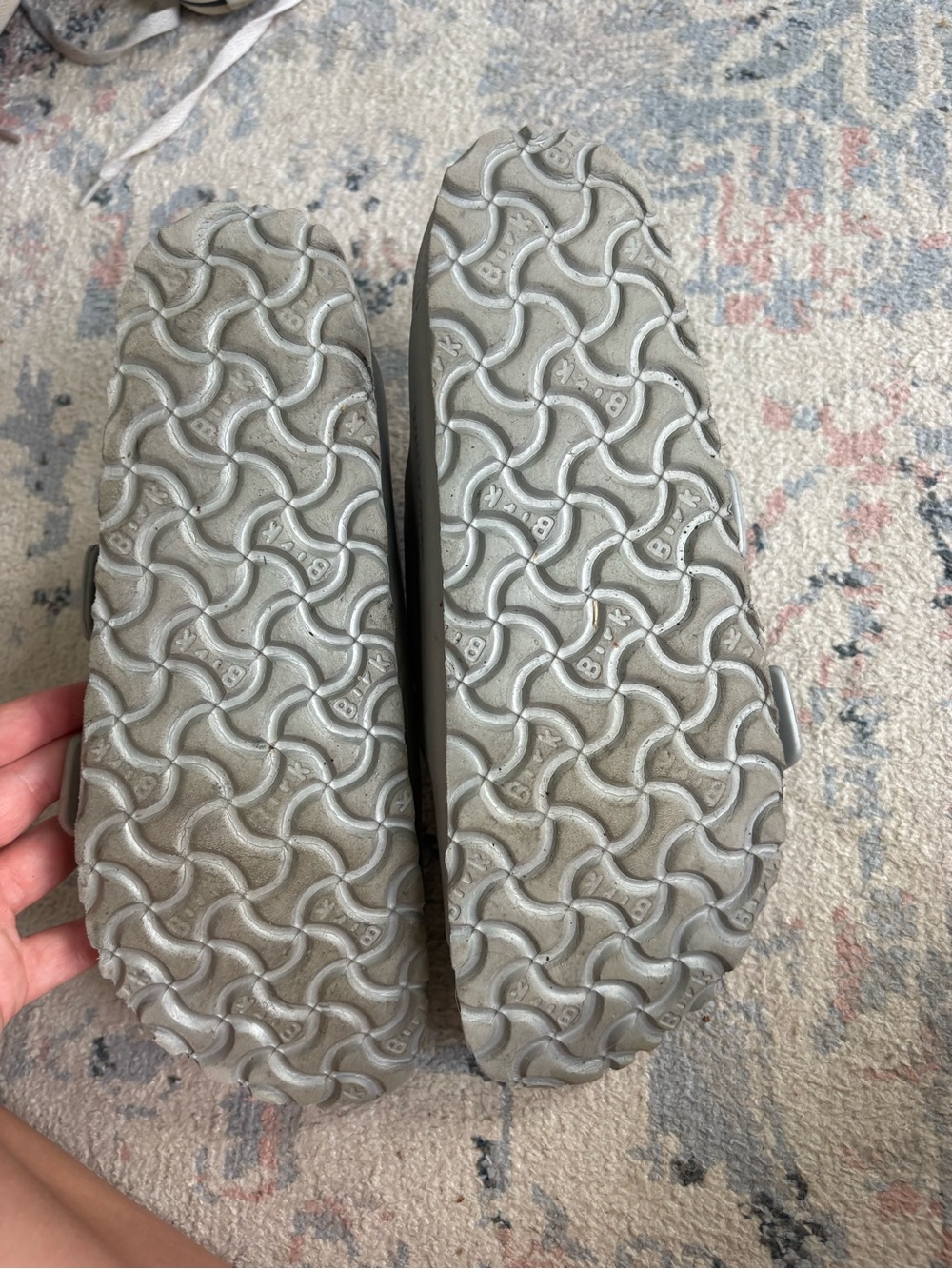 Birkenstock Metallic Silver Double-Strap Slides. Waterproof. - Picture 3 of 3